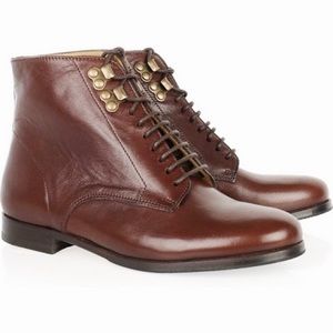 A.P.C. Leather Lace Up Ankle Boots